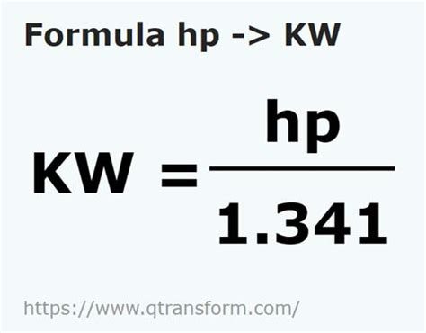 Kw To Hp Conversion Formula With Solved Examples Off