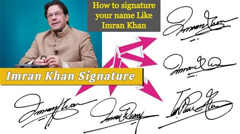 Imran Khan Imran Khan Name Signature Imran Name Signature Imran