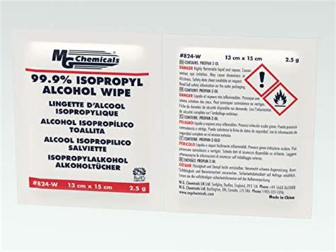 Mg Chemicals Wx Isopropyl Alcohol Handy Wipe Length X