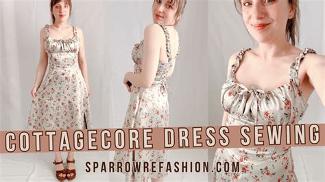 Cottagecore Dress With Corset Tie Sew Dream Diy Sparrow Refashion A