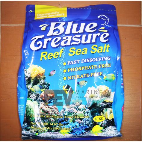 Blue Treasure Reef Sea Salt Mix For Marine Aquarium 6 7 Kg Shopee