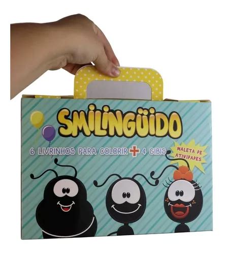 Kit Smilinguido Maleta C Livrinhos Para Colorir Gibis