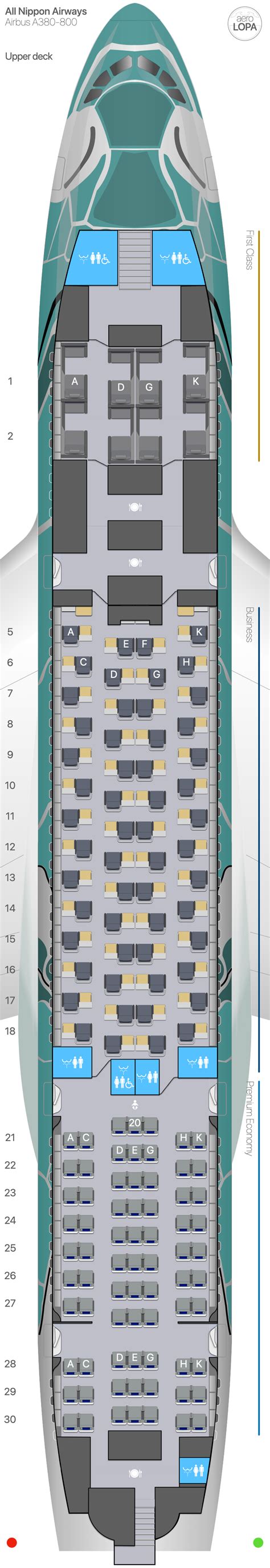 NH Airbus A380-800 - aeroLOPA | Detailed aircraft seat plans