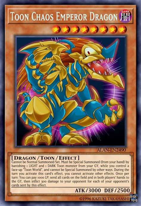 the card for toon chaos emperor dragon