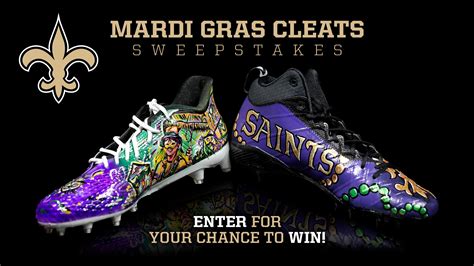 Saints Mardi Gras Cleats Sweepstakes | New Orleans Saints | NewOrleansSaints.com