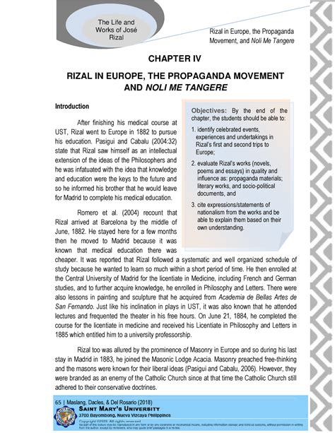 Th Chapter Rizal In Europe The Propaganda Movement