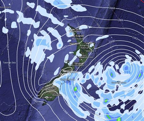 Latest Tracking Cyclone Gabrielles Centre Rain In The South