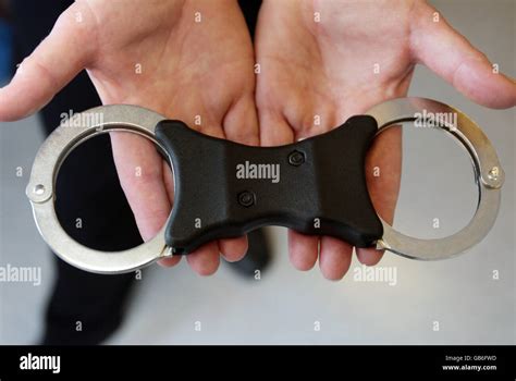 Quick Cuff Handcuff Used By Police At Edinburgh Police Station Stock