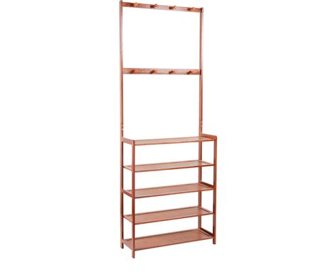 5 Tier Coat Shoes Rack Entryway Living Room Mudroom Storage With 4