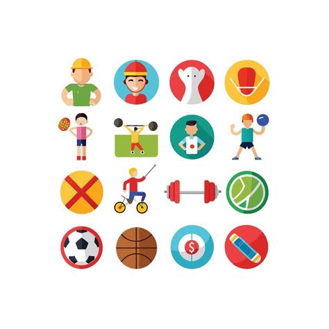 Sports and Fitness Icon Set Illustration 47570027 Vector Art at Vecteezy