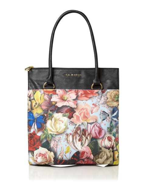 Ted Baker Maypo Floral Canvas Tote In Floral Multi Coloured Lyst