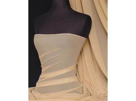 LT Power Mesh Way Stretch Material Sand LT SND Tan Skin Bodystocking Nude Color Soft