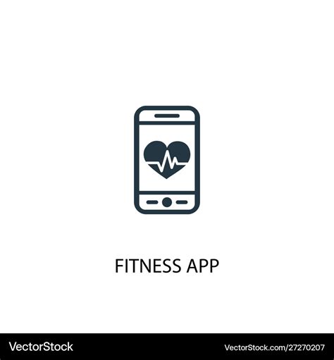 Fitness App Icon Simple Element Royalty Free Vector Image