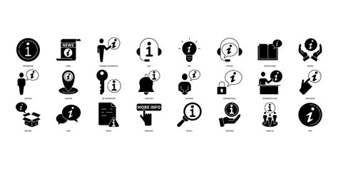 Information Icons Set Set Of Editable Stroke Icons Vector Set Of