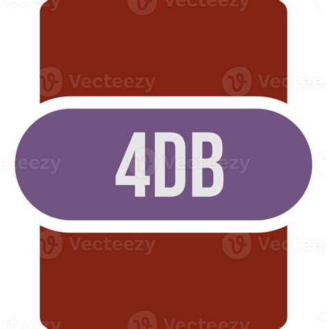 db file extension icon rounded  color fill  png