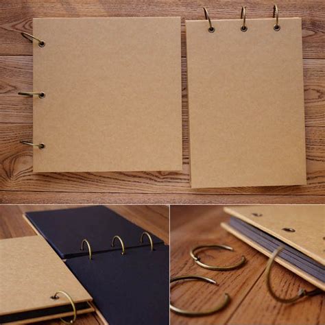 Diy Handmade Retro Pure Kraft Paper Cover Photo Album Loose Leaf Album