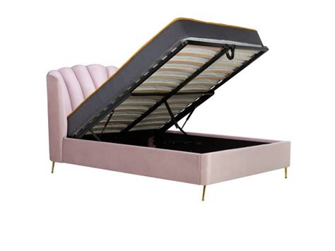 Lottie King Ottoman Bed Pink Birlea