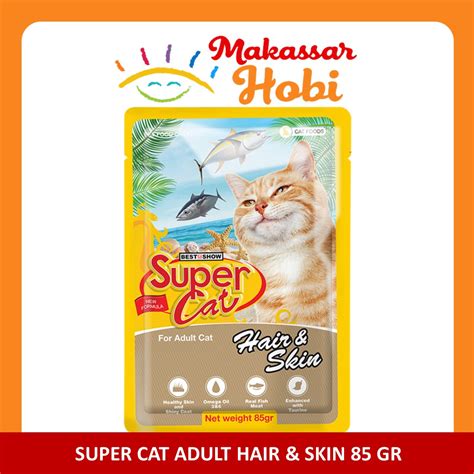 Jual Super Cat Pouch Gr Adult Hair Skin Wet Food Makanan Kucing