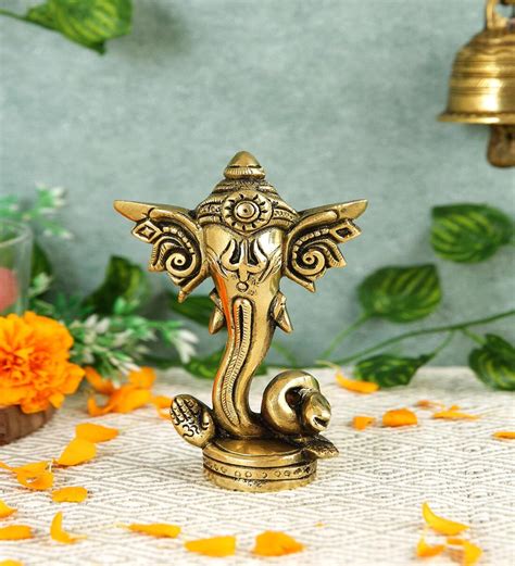 Buy Ganesh Gold Brass Idol At 17 OFF By Imli Street Pepperfry