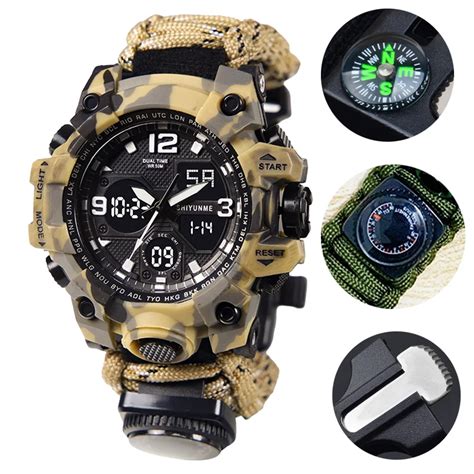 SHIYUNME Reloj Deportivo Militar Para Hombre Pulsera Digital LED