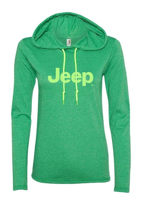 Womens Bright Green Hooded T Shirt Jeep Clothing Jeep Gear Jeep