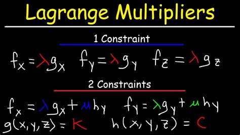 Lagrange Multipliers Formula