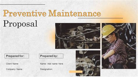 Preventive Maintenance Proposal Powerpoint Presentation Slides Ppt Example