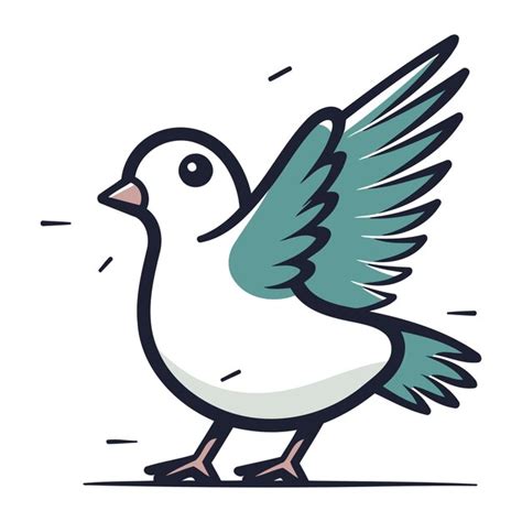 Premium Vector Pigeon With Wings Vector Illustration Of A Flying Bird