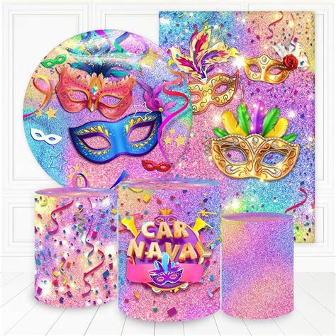 Kit 2 Painéis e Capas Tecido Sublimado Carnaval FKPC 1996 Felicitá