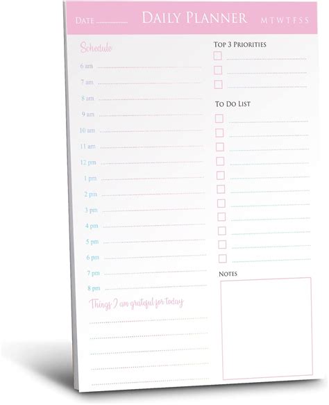 Sweetzer Orange Daily Planner Notepad Undated Productivity