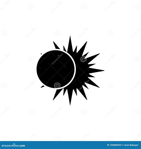 Solar Eclipse Icon Elements Of Space Icon Stock Vector Illustration