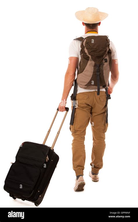 Walk Away With Suitcase Cut Out Stock Images Pictures Alamy