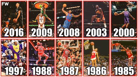 Every Nba Slam Dunk Contest Winner Fadeaway World