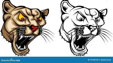 Cougar Panther Mascot Logo Stock Vector Illustration Of Sport High