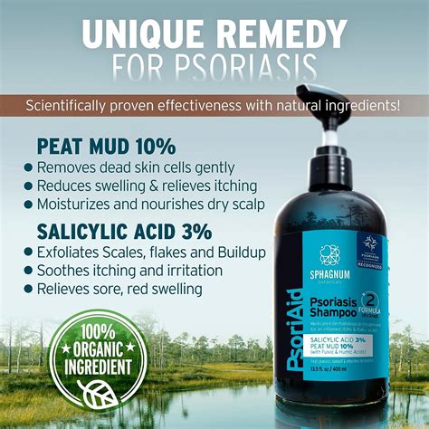 Psoriasis Shampoo Extra Strength Salicylic Acid And Peat Mud Scalp Treatment For Red Flaky