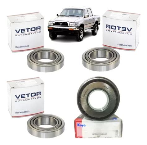 Kit 4 Rolamento Diferencial Traseiro Hilux 4x4 2 8 1999 2002