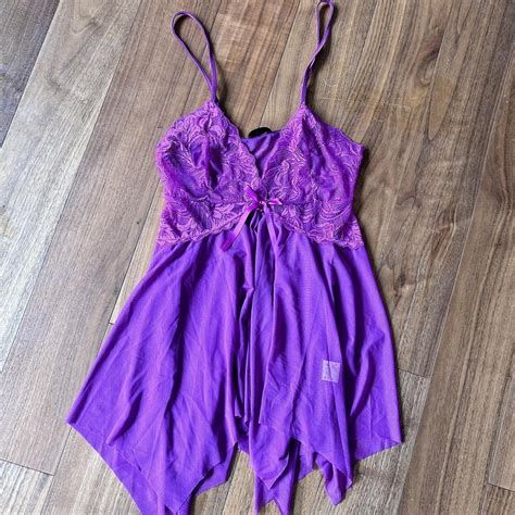 Never Worn Purple Teddy Lingerie Size Medium Just Depop