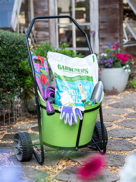 Rolling Garden Bucket Cart With Tubtrug Gardeners Supply Garden