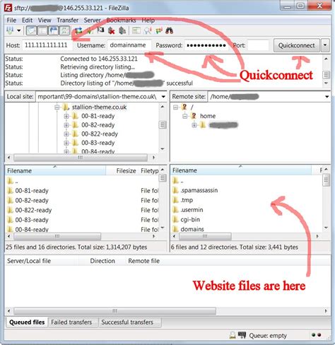 How To Use Filezilla Quickconnect