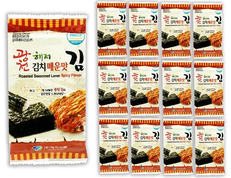 Buy Korean Cri Seasoned Seaweed Snacks Kimchi Spicy Sheets