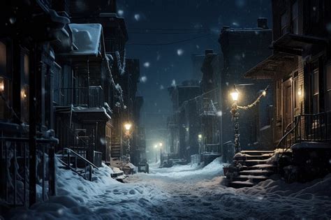 snowy night illuminated outdoors blizzard. | Free Photo - rawpixel