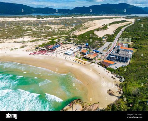 Aerial View Of Joaquina Beach Florianopolis Santa Catarina Brazil