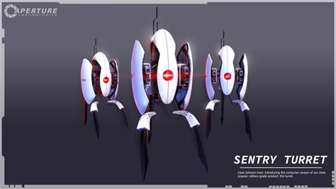 Artstation Portal 2 Sentry Turret