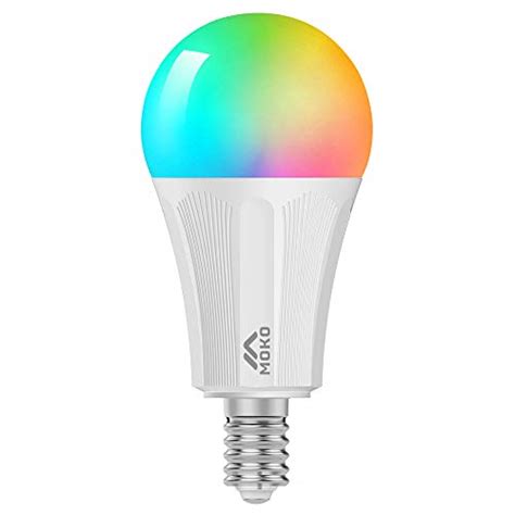 MoKo WLAN Smart Led Lampe E14 9W Dimmbar Glühbirne Mehrfarbige RGB