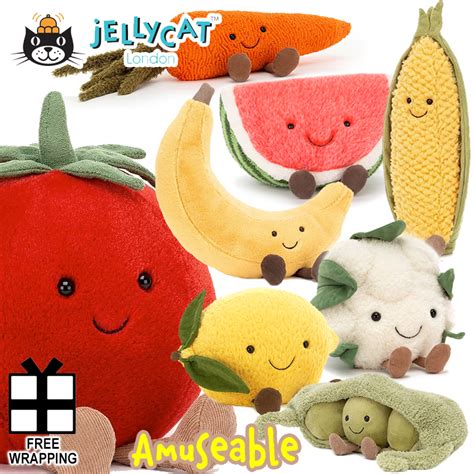 【楽天市場】jellycat ジェリーキャット Amuseable 野菜 果物スイカ トマト レモン ニンジン キャロット えんどう豆 バナナ