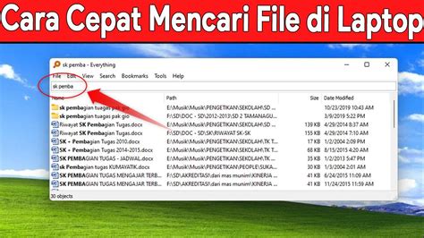 Cara Mencari File Di Komputer Atau Laptop Dengan Cepat YouTube