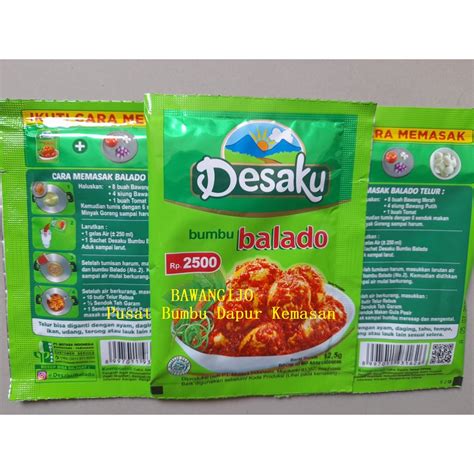 Jual Bumbu Rempah Asli Desaku Bubuk BALADO 12 5gr Shopee Indonesia