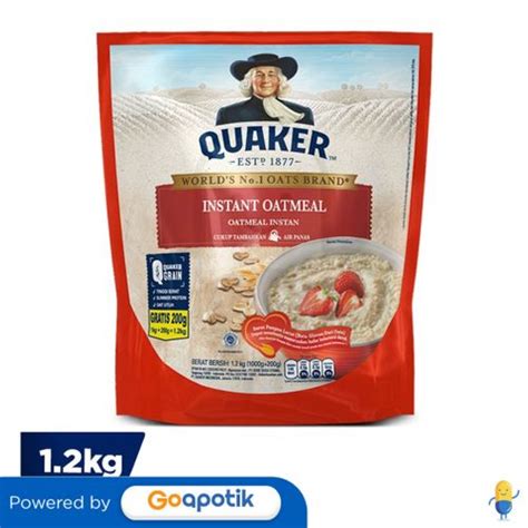 Ulasan Produk Quaker Instant Oatmeal Pack 1000 200 Gram Advfg14073801170000