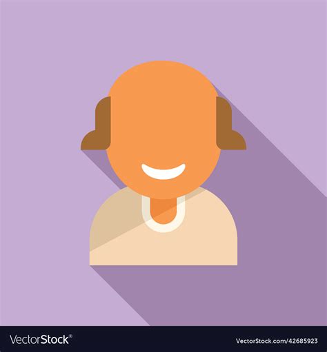 Smiling student icon flat happy person Royalty Free Vector