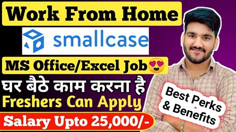 Smallcase Work From Home Job Ms Excel Job😍 Online Job At Home Operations Jobs For Freshers